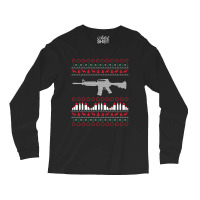 Ar-15 Machine Gun Ugly Christmas Sweater Long Sleeve Shirts | Artistshot