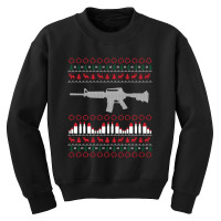 Ar-15 Machine Gun Ugly Christmas Sweater Youth Sweatshirt | Artistshot