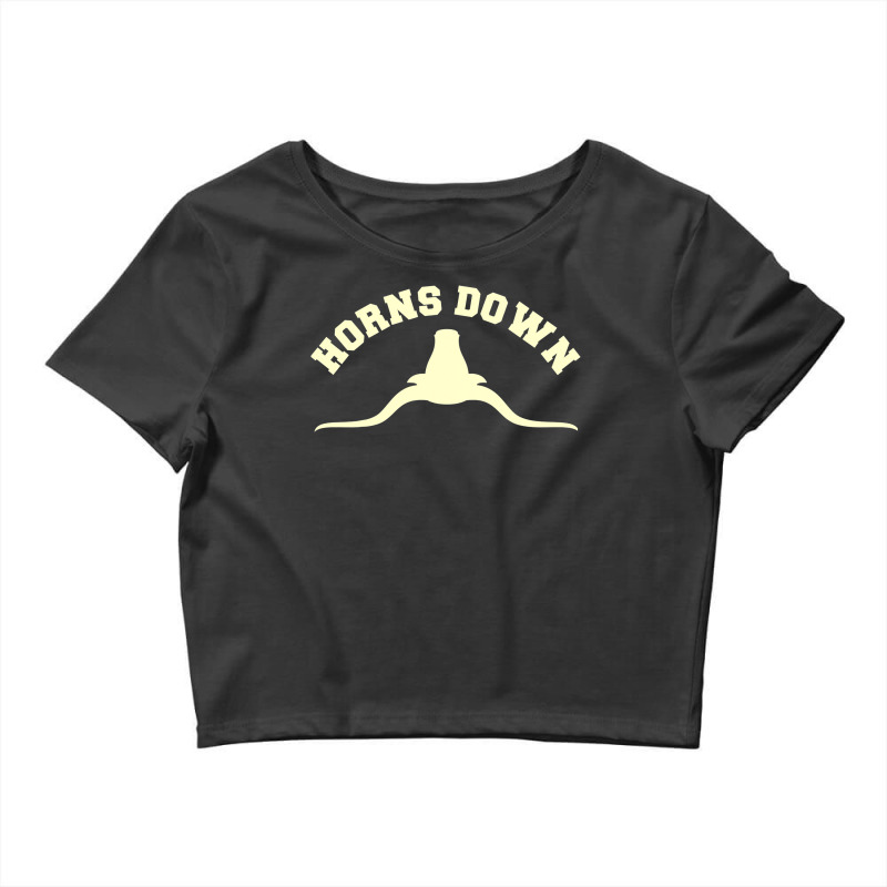 Horns Down Horns Down Texas Tuck Fexas Copy Crop Top by cm-arts | Artistshot