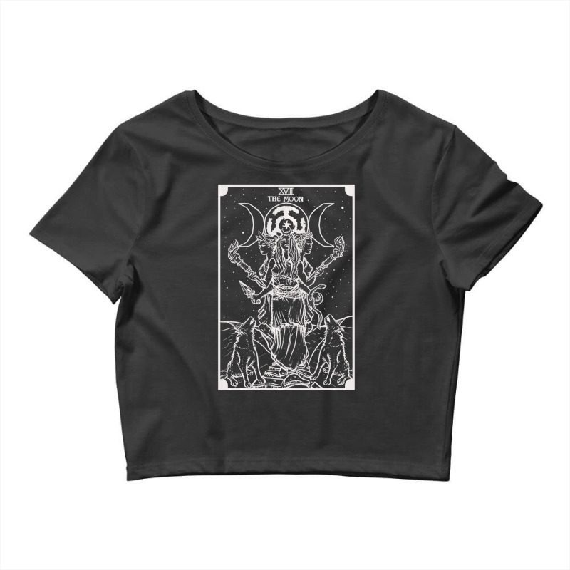 Hecate Triple Moon Goddess Witch Hekate Wheel Tarot Card Crop Top by degreesgunner | Artistshot