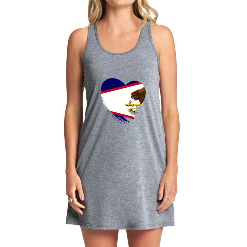 American Samoa American Samoan Heart Love Flag Tank Dress by CharlieFairchild | Artistshot