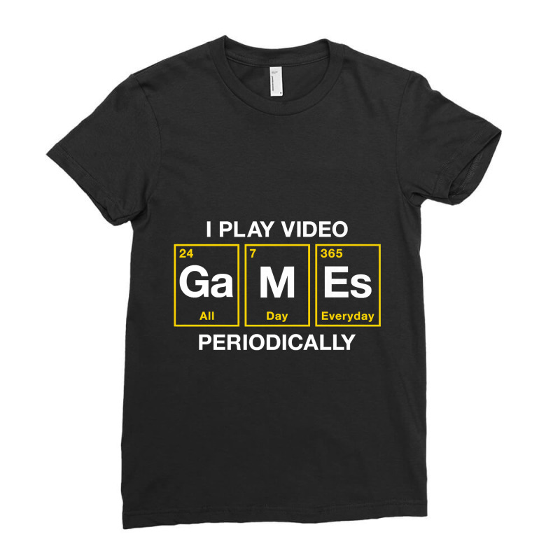 I Play Video Games Periodically Element Blocks Premium Ladies Fitted T-Shirt by thuhuong | Artistshot