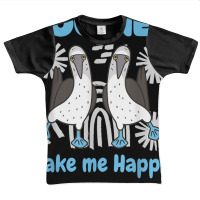 Boobies Make Me Happy Funny Blue Footed Booby Water Sea Bird T Shirt Graphic Youth T-shirt | Artistshot