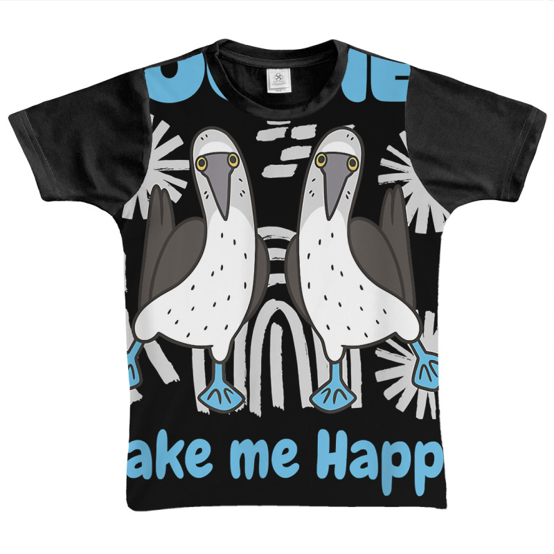 Boobies Make Me Happy Funny Blue Footed Booby Water Sea Bird T Shirt Graphic Youth T-shirt by cm-arts | Artistshot