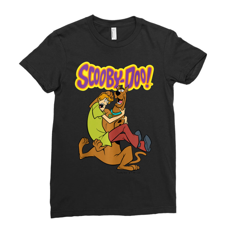 Scooby Holding Shaggy Ladies Fitted T-Shirt by duongtam | Artistshot