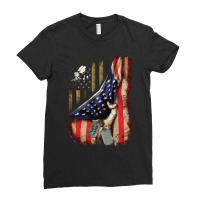 Us Flag Navy Seabee We Build We Fight Seabees Can Do Combat Engineerin Ladies Fitted T-shirt | Artistshot