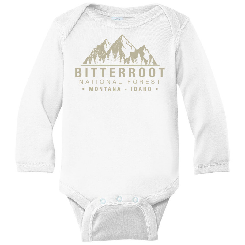 Bitterroot National Forest Montana Idaho Pullover Long Sleeve Baby Bodysuit by WZ90 | Artistshot