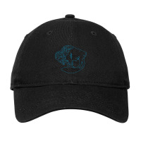 Buffalo Blu Line Design Adjustable Cap | Artistshot