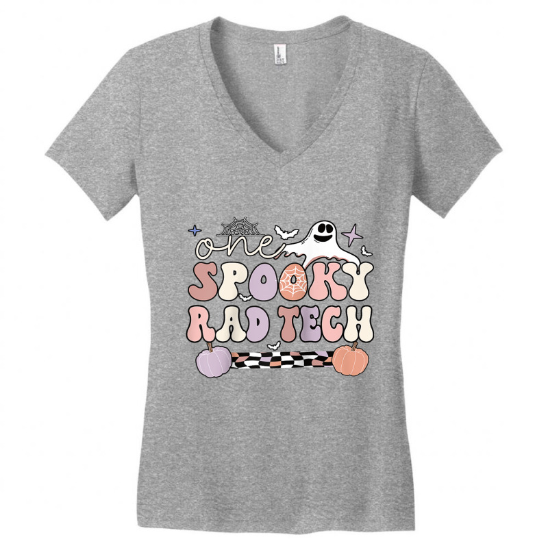 Spooky Radiology Tech Halloween Rad Technologist Rad Tech Raglan Baseb Women's V-Neck T-Shirt by cm-arts | Artistshot