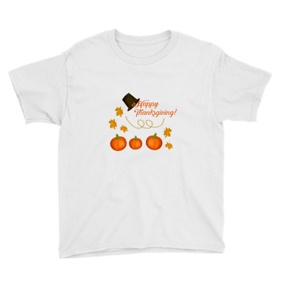 Happy Thanksgiving Youth Tee Designed By Zein