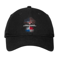 American Raised With Panamanian Roots Panama Adjustable Cap | Artistshot