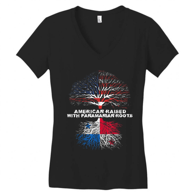 American Raised With Panamanian Roots Panama Women's V-Neck T-Shirt by ColemanGalt | Artistshot