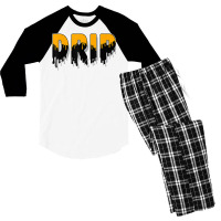 Drip Dripping University Gold 12s Matching T Shirt Men's 3/4 Sleeve Pajama Set | Artistshot