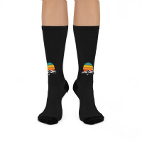 Sunset Supercar Products Crew Socks | Artistshot