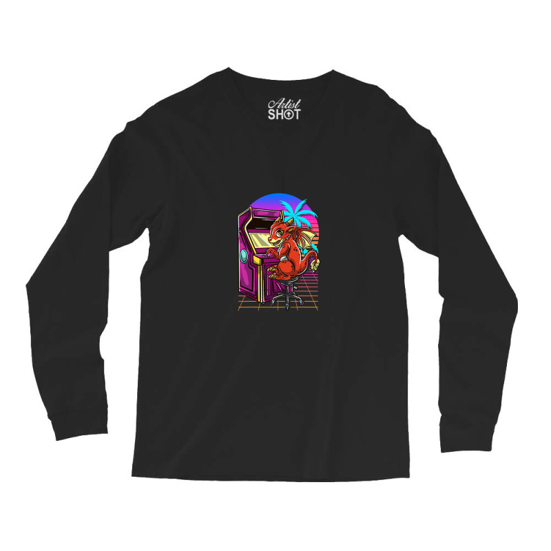 Cyberpunk Arcade Gaming Dragon Video 1 Long Sleeve Shirts by RobertTaylor | Artistshot