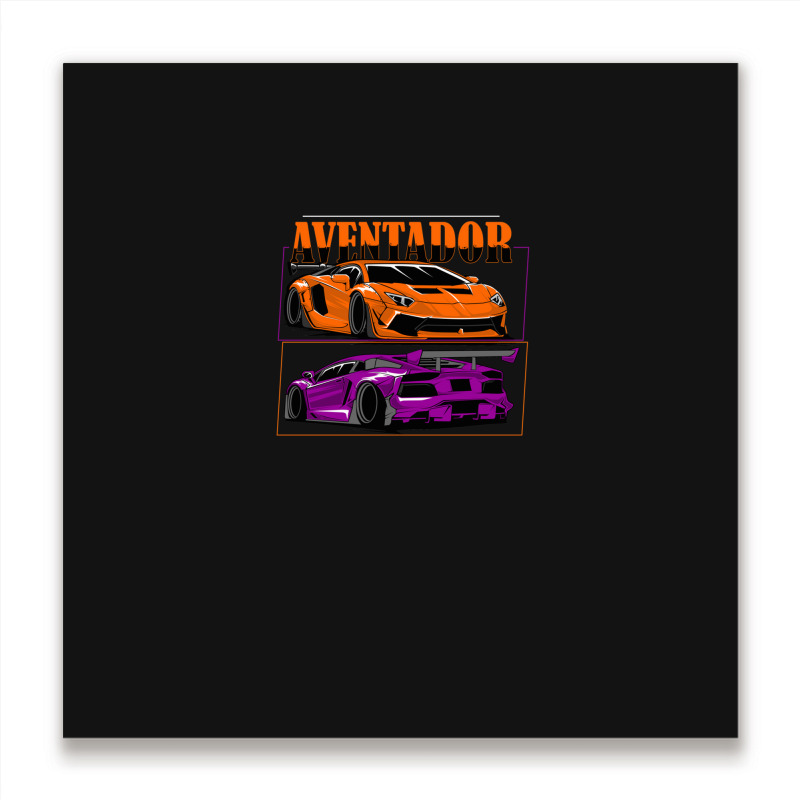 Super Car Tshirt Metal Print Square | Artistshot