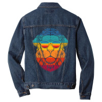 Vintage Lion At Sunglasses Men Denim Jacket | Artistshot