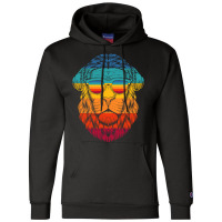 Vintage Lion At Sunglasses Champion Hoodie | Artistshot