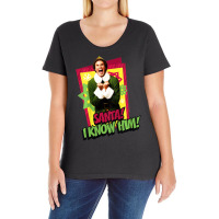 Kids Elf Buddy I Know Santa Bold Text Poster Ladies Curvy T-shirt | Artistshot