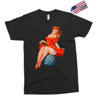 Retro Pin Up Girl Lingerie Red Dress Classic Sexy Pinup Girl Raglan Ba Exclusive T-shirt | Artistshot