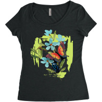 Native Pollinator Gardens Colorful Native Wildflowers With Beetle And  Women's Triblend Scoop T-shirt | Artistshot