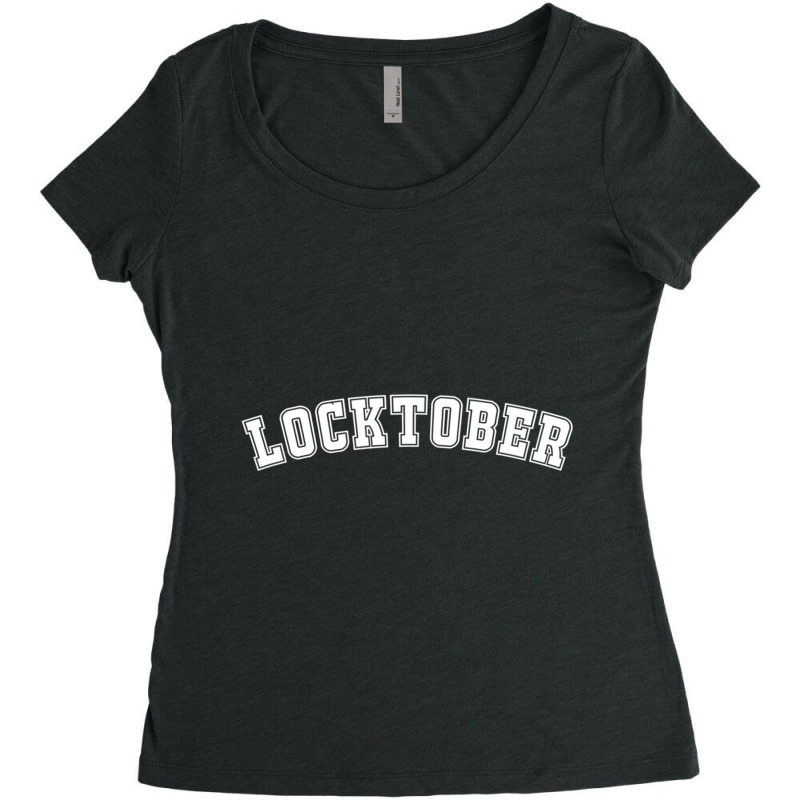 Locktober October Quotes Holiday Party Romantic Women's Triblend Scoop T-shirt by cm-arts | Artistshot