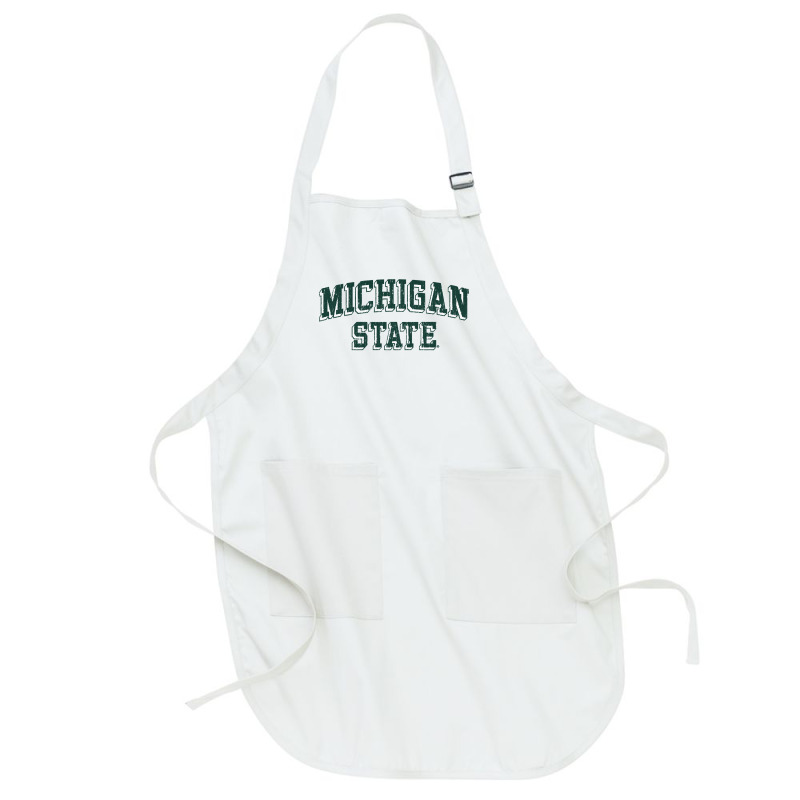 Michigan State Spartans Retro Arch Heather Gray Sweatshirt Full-length Apron | Artistshot