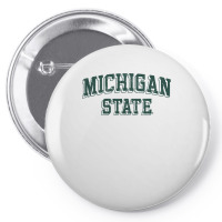 Michigan State Spartans Retro Arch Heather Gray Sweatshirt Pin-back Button | Artistshot