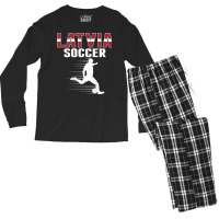 Latvia Soccer Lovers Jersey   Proud Latvian Football Fans T Shirt Men's Long Sleeve Pajama Set | Artistshot