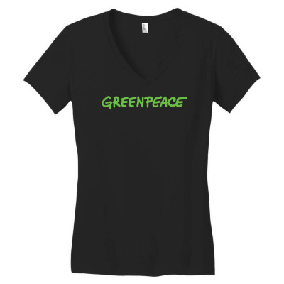 Greenpeace Women's V-neck T-shirt Designed By Lyly