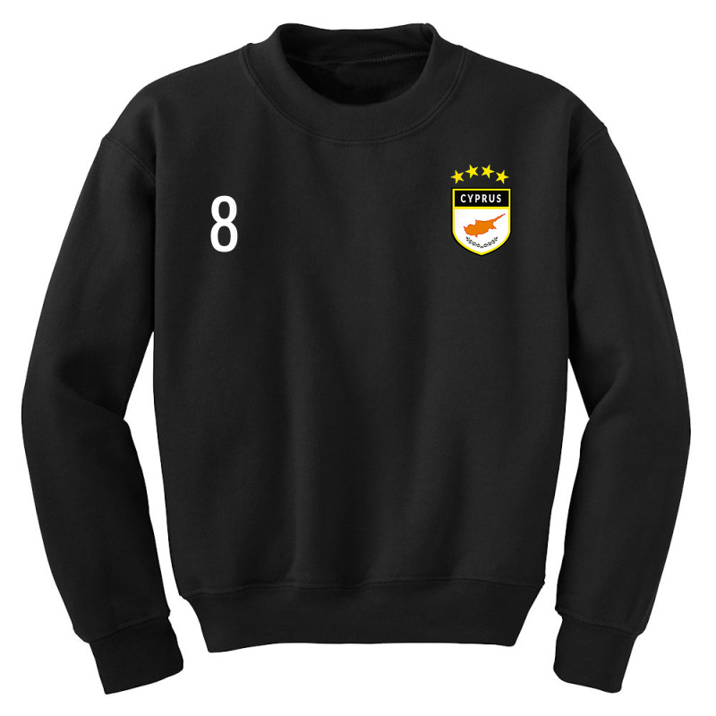 Cyprus Number 8 Soccer Flag Football  Eight Cypriot T Shirt Youth Sweatshirt by cm-arts | Artistshot