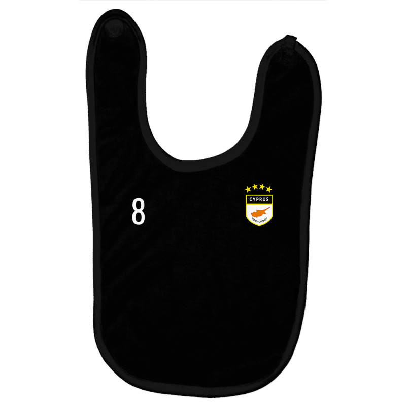 Cyprus Number 8 Soccer Flag Football  Eight Cypriot T Shirt Baby Bibs by cm-arts | Artistshot