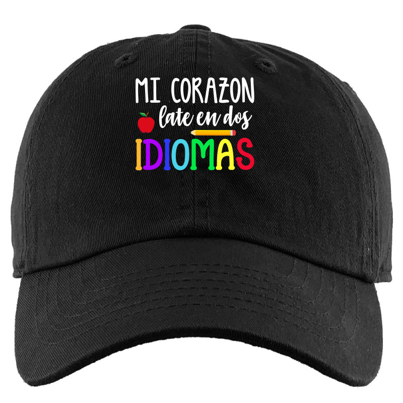 Mi Corazon Late En Dos Idiomas Bilingual Kids Cap by cm-arts | Artistshot