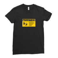 Caution Hockey Players On Bench Become Aggressive When Not Played 1 (2 Ladies Fitted T-shirt | Artistshot