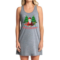 Merry Christmas Light Ugly Pajamas Santa Design Hat Xmas T Shirt Tank Dress | Artistshot