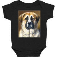 Anatolian Shepherd Dog Vintage Style Portrait T Shirt Baby Bodysuit | Artistshot