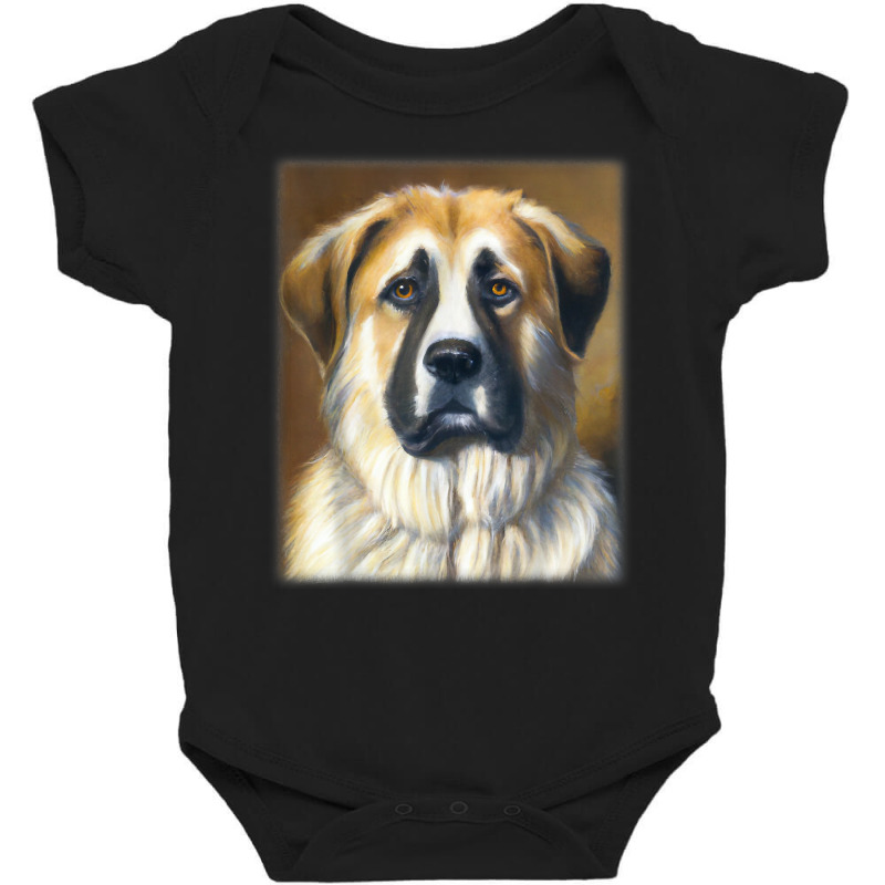 Anatolian Shepherd Dog Vintage Style Portrait T Shirt Baby Bodysuit by claudettemeskqx | Artistshot