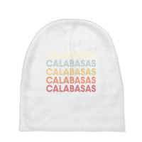 Calabasas California Calabasas Ca Retro Vintage Text Long Sleeve T Shi Baby Beanies | Artistshot