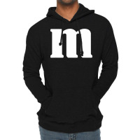 Lower Case Alphabet Matching Halloween Costume Cute Letter M Lightweight Hoodie | Artistshot