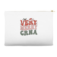 Merry Certified Registered Nurse Anesthetist Christmas Sweatshirt Accessory Pouches | Artistshot