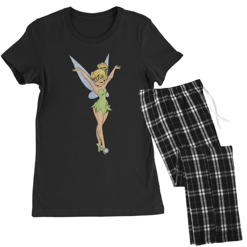 Peter Pan Tinker Bell Arms Up Profile Mirror Dance Women's Pajamas Set by althubich | Artistshot