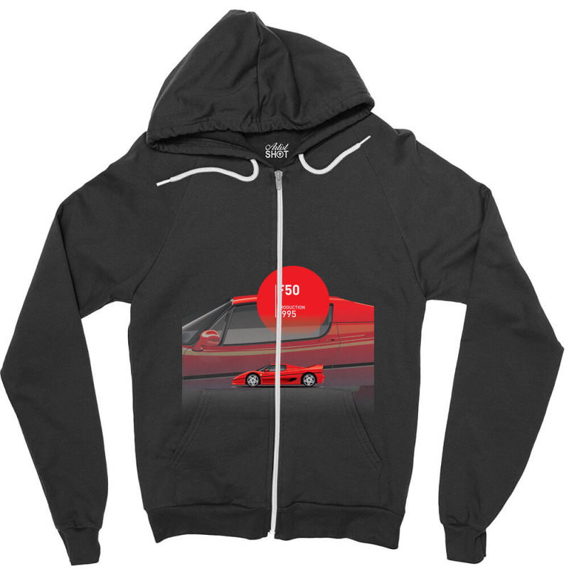 Supercar F50 Production 1995 Zipper Hoodie | Artistshot