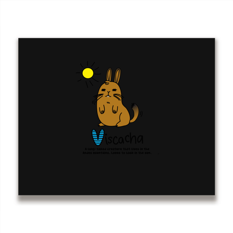 V Is For Viscacha Metal Print Horizontal | Artistshot