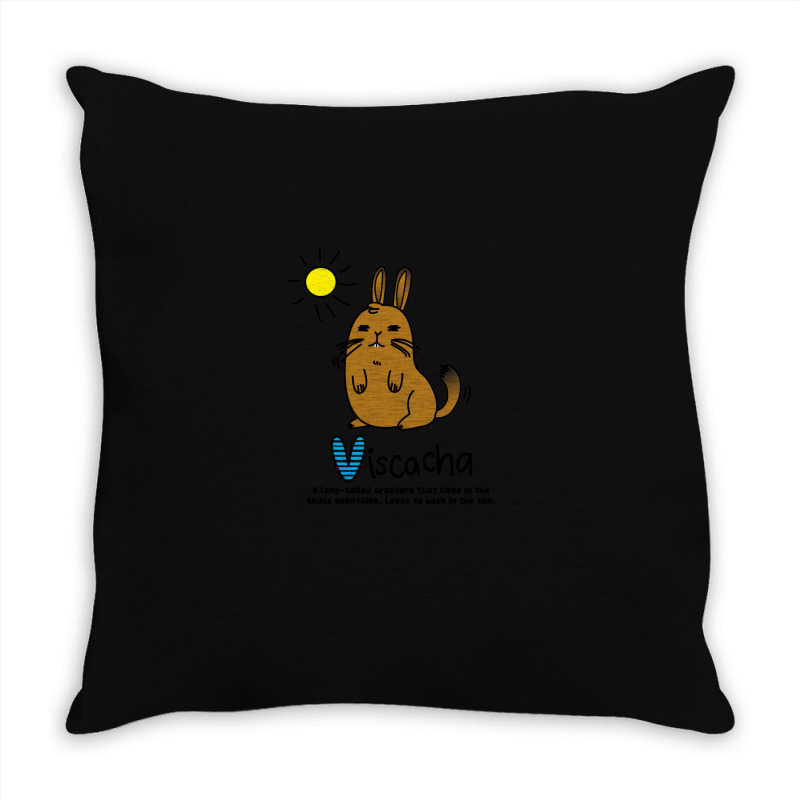 V Is For Viscacha Throw Pillow | Artistshot