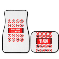 Anime Signs - Not Allowed Full Set Car Mats | Artistshot