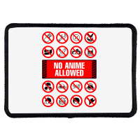 Anime Signs - Not Allowed Rectangle Patch | Artistshot