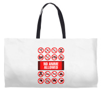 Anime Signs - Not Allowed Weekender Totes | Artistshot