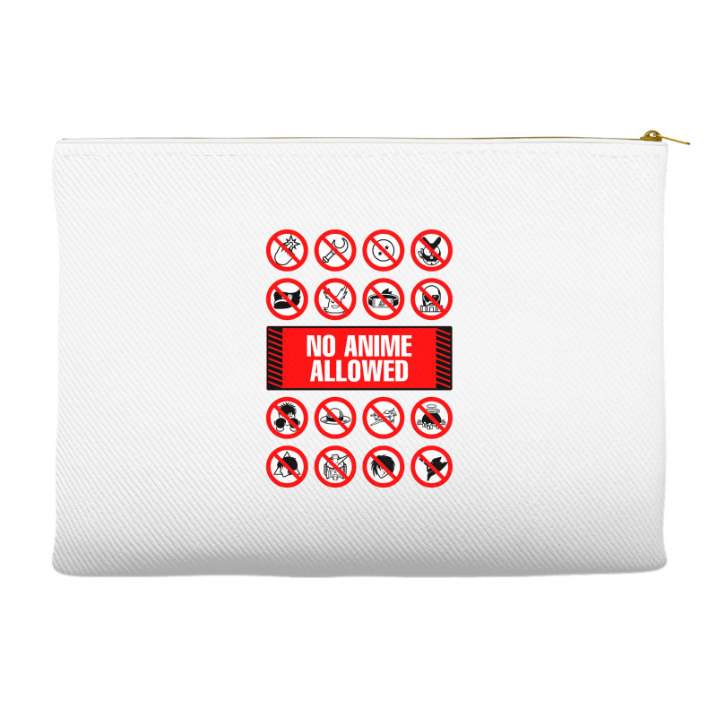 Anime Signs - Not Allowed Accessory Pouches | Artistshot