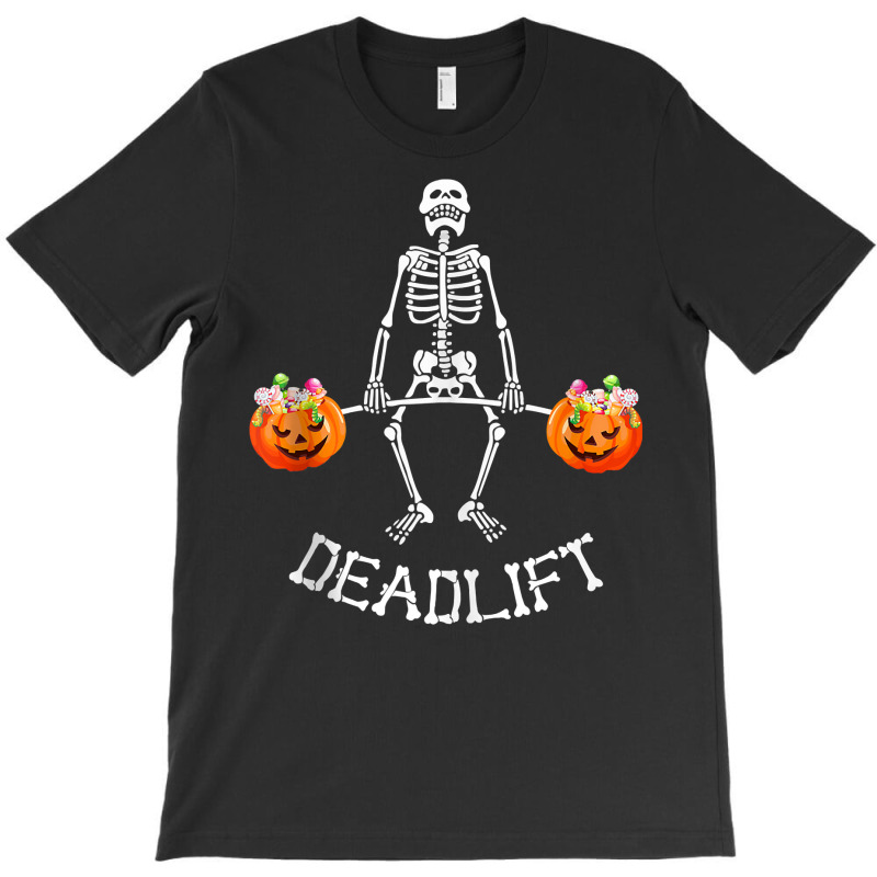 Skeleton Dead Lift Candy Buckets Gym Workout Halloween Tank Top T-shirt | Artistshot