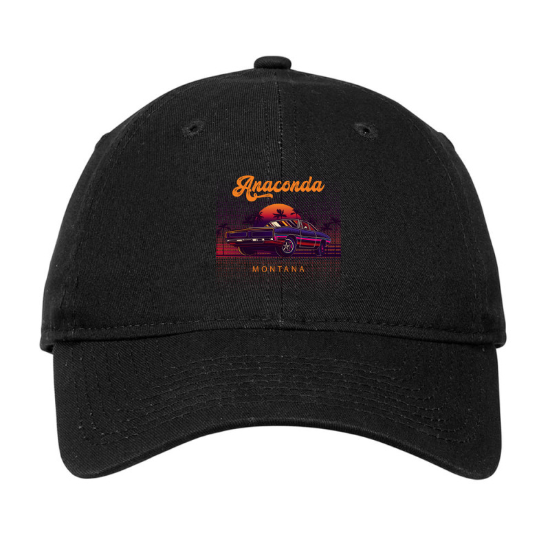 Anaconda Montana Retro Vintage 80s 90s Muscle Cars Retrowave Aesthetic Adjustable Cap by pancakespienova | Artistshot